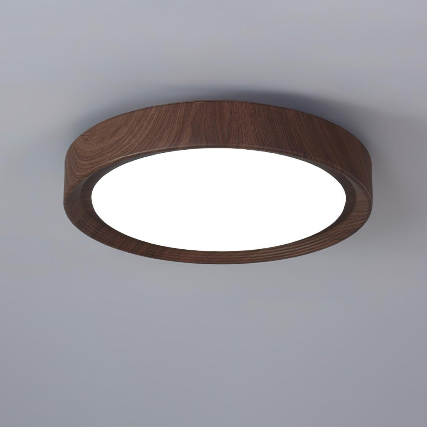 Plafonnier Rond en Bois - Maison Lumina