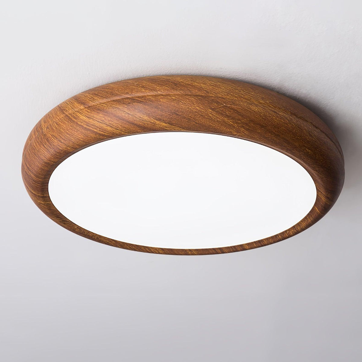 Grena Motif Bois Plafonnier Led Rond - Neutralighting
