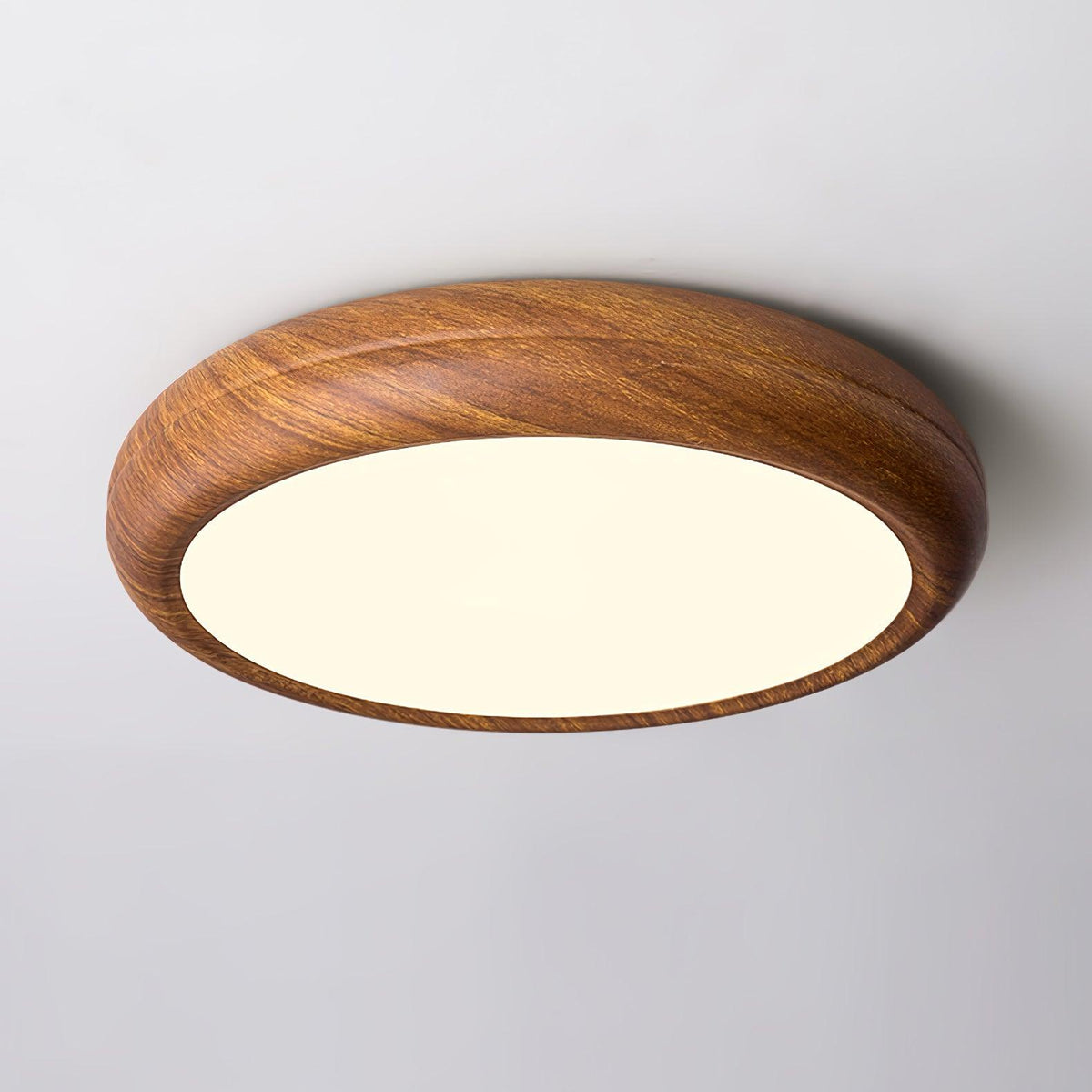 Grena Motif Bois Plafonnier Led Rond - Neutralighting