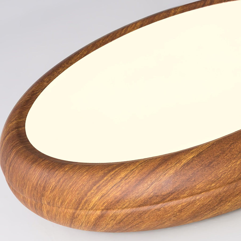 Grena Motif Bois Plafonnier Led Rond - Neutralighting