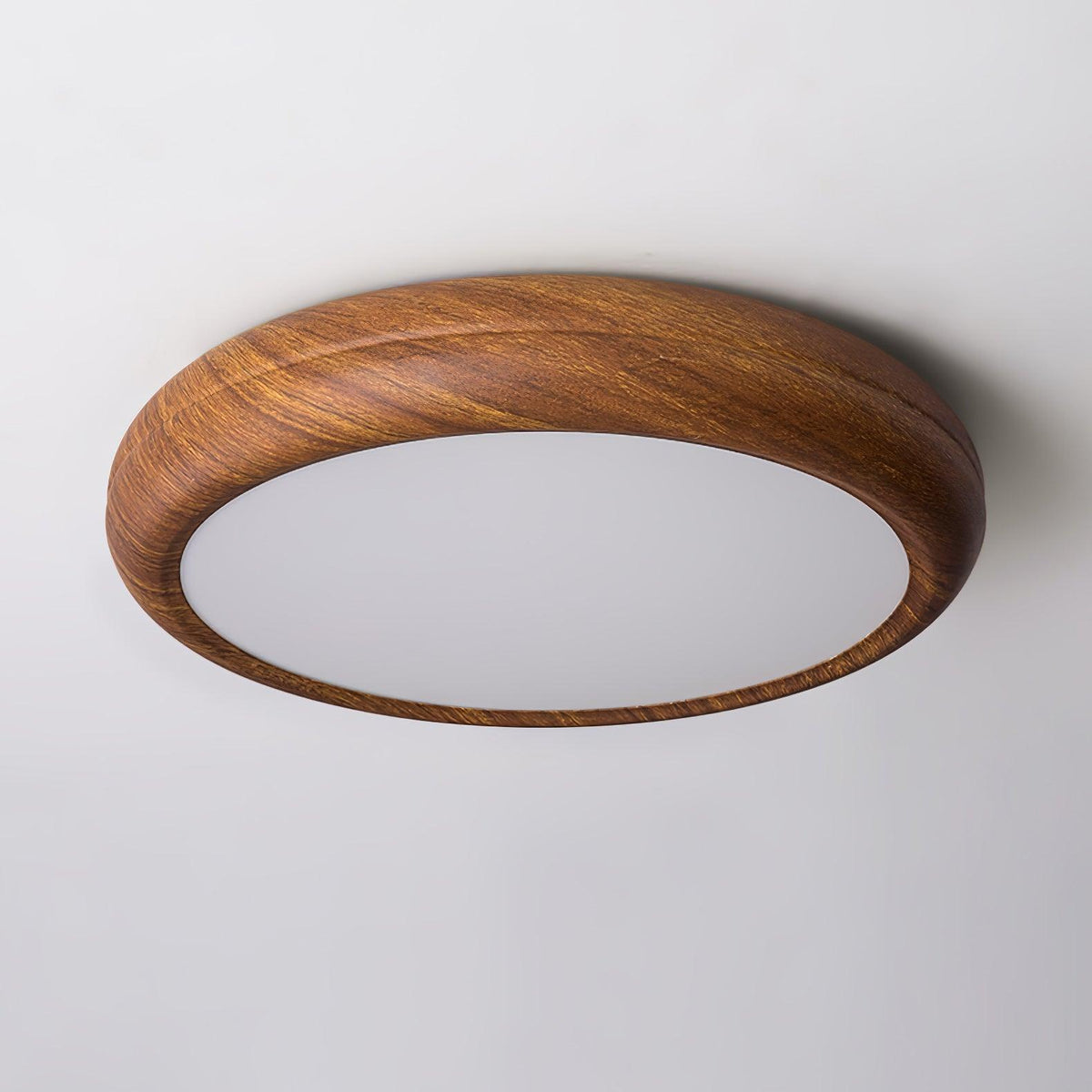 Grena Motif Bois Plafonnier Led Rond - Neutralighting