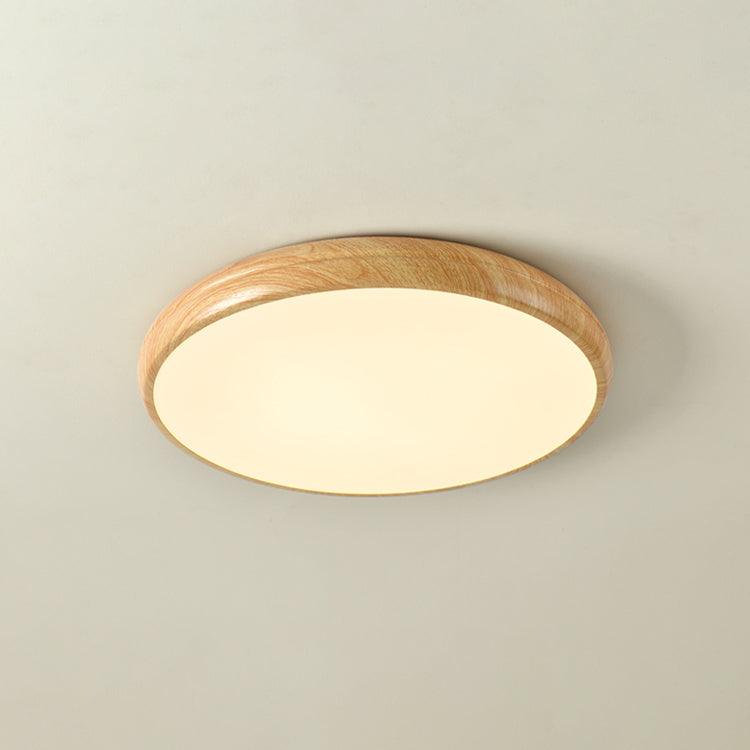 Grena Motif Bois Plafonnier Led Rond - Neutralighting