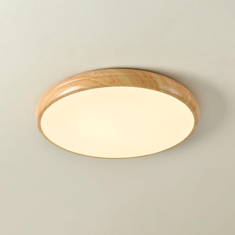 Grena Motif Bois Plafonnier Led Rond - Neutralighting