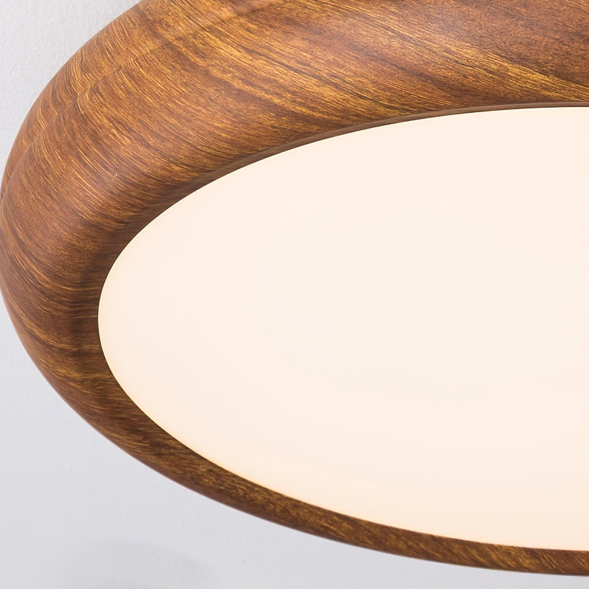 Grena Motif Bois Plafonnier Led Rond - Neutralighting