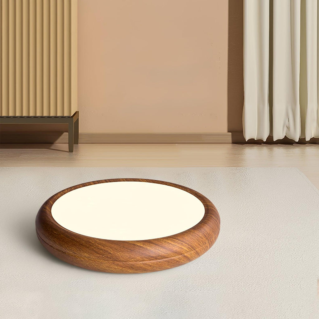 Grena Motif Bois Plafonnier Led Rond - Neutralighting