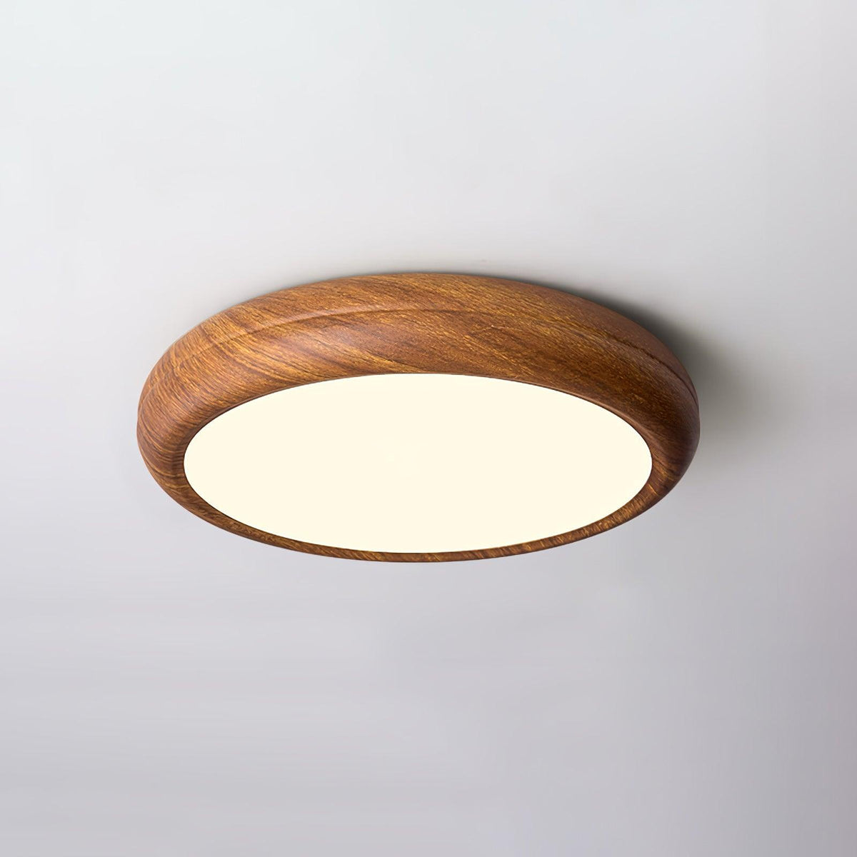 Grena Motif Bois Plafonnier Led Rond - Neutralighting