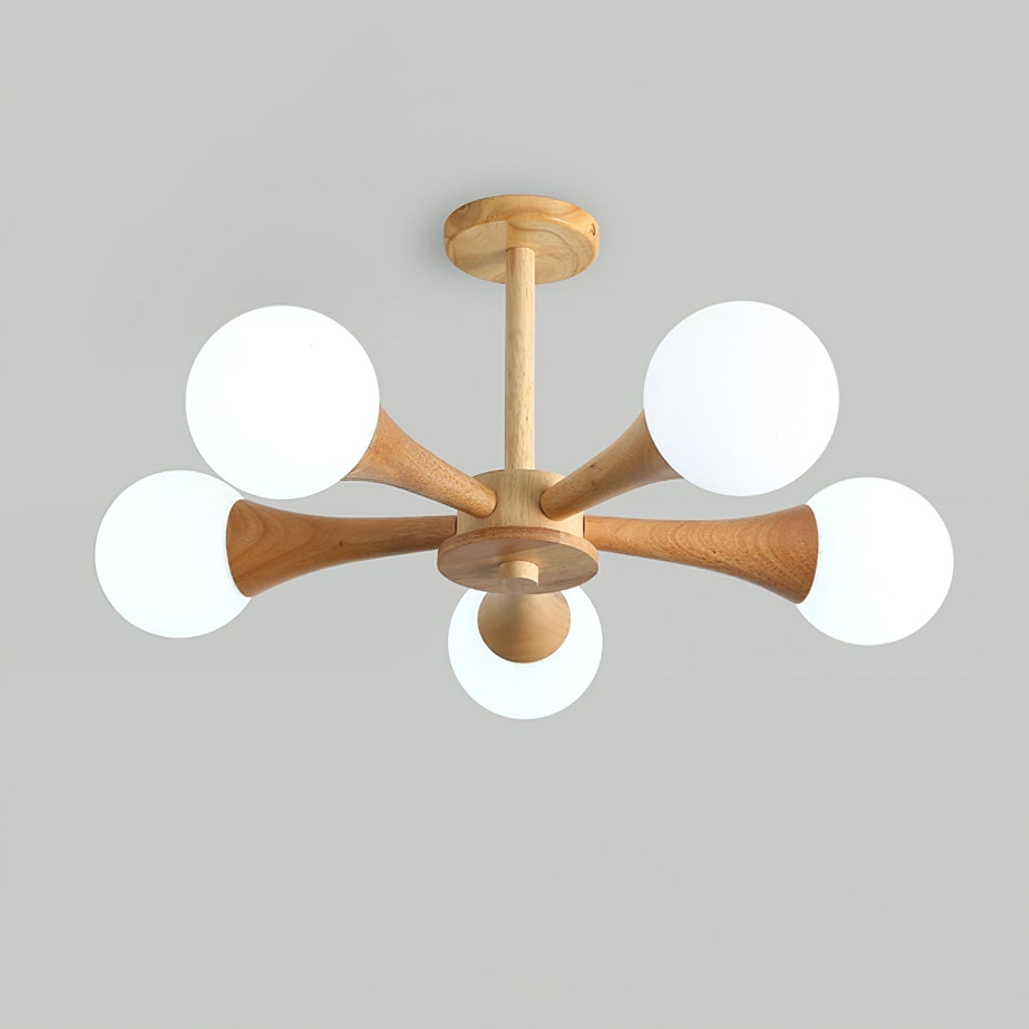 Lustre En Bois Style Japonais - Maison Lumina