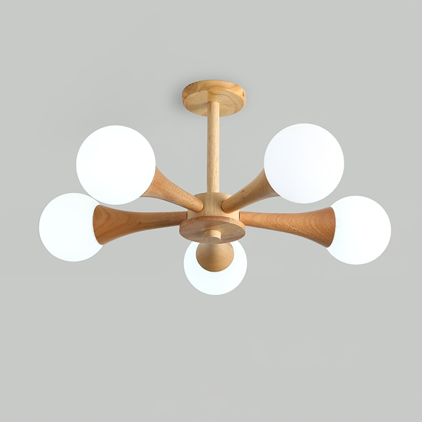 Lustre En Bois Style Japonais - Maison Lumina