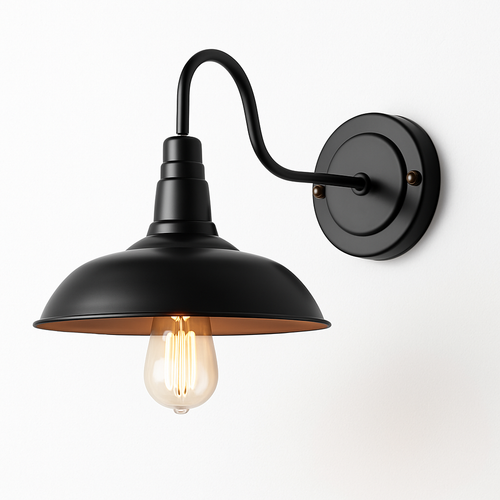 Applique extérieur LED vintage rustique (noir ou marron)
