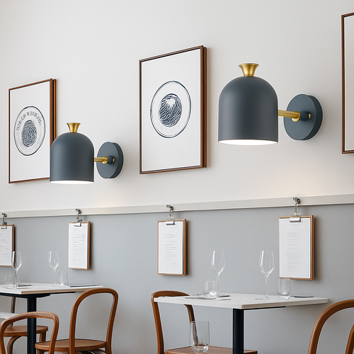 Applique murale LED abat-jour arrondi orientable de couleur Deco