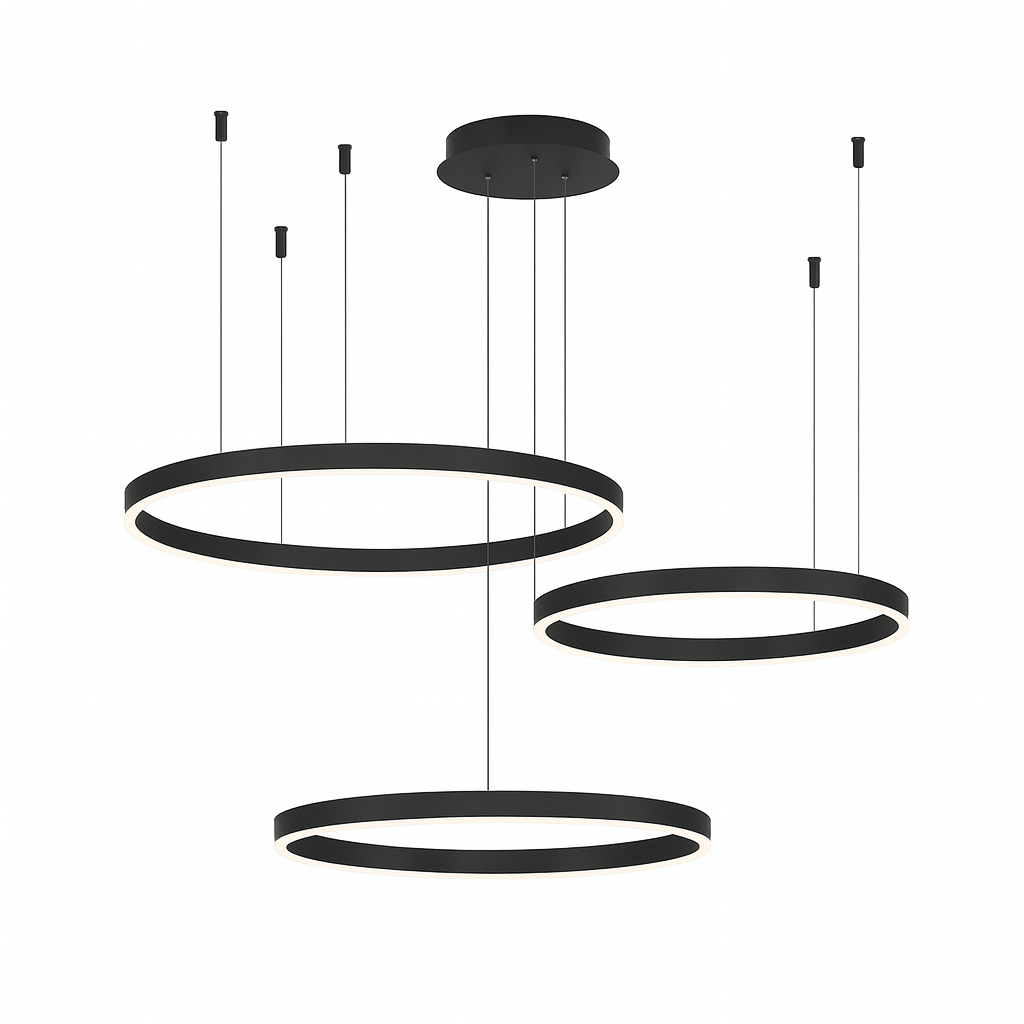 Lustre Moderne À Anneaux - Maison Lumina