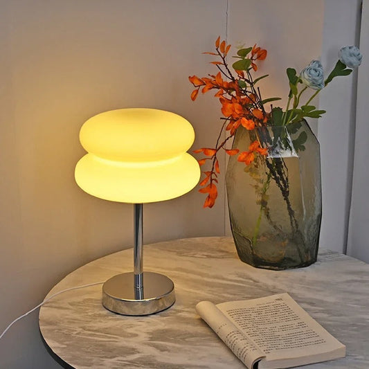 Lampe De Chevet En Verre Bauhaus - Maison Lumina