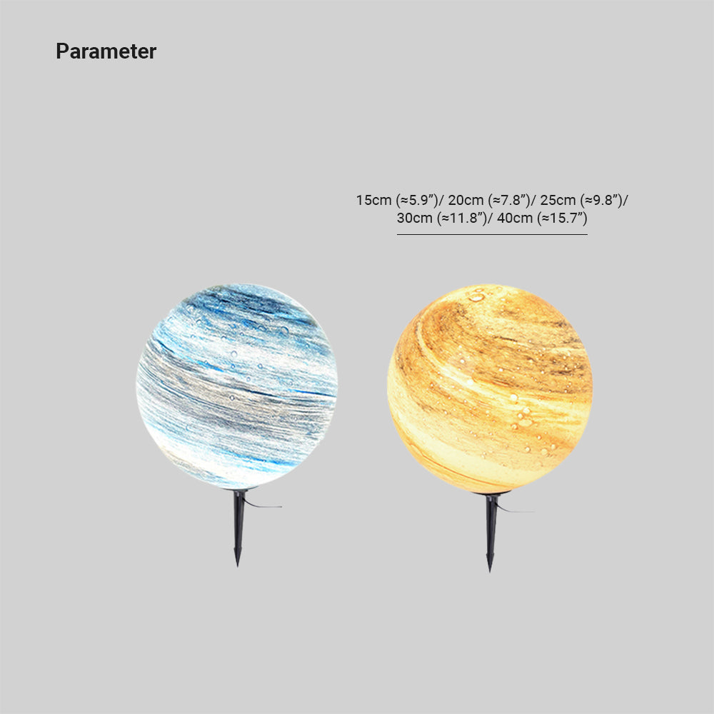 Myrah Lampadaire Boule Moderne Bleu/Curry de Lait Jardin - Neutralighting