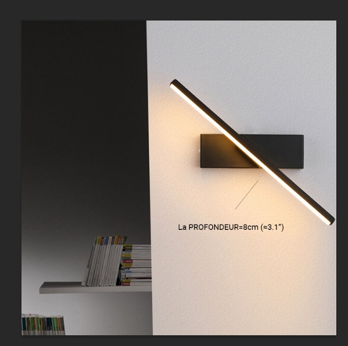 Struve Applique Murale Linéaire Moderne Noir/Blanc. Salon - Neutralighting