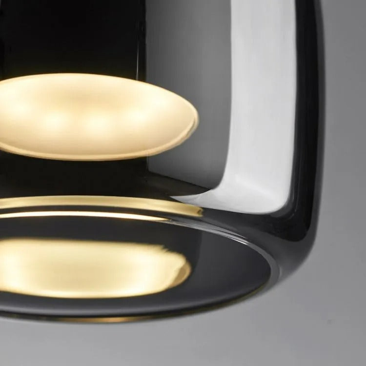 June Suspension Luminaire Design Verre Gris Fumé - Neutralighting