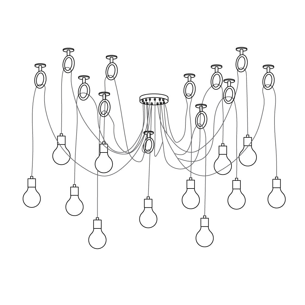 Lustra Lustre Industrial Spider Bulb Hanging - Neutralighting