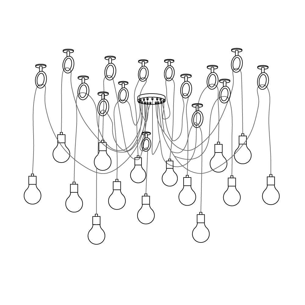 Lustra Lustre Industrial Spider Bulb Hanging - Neutralighting
