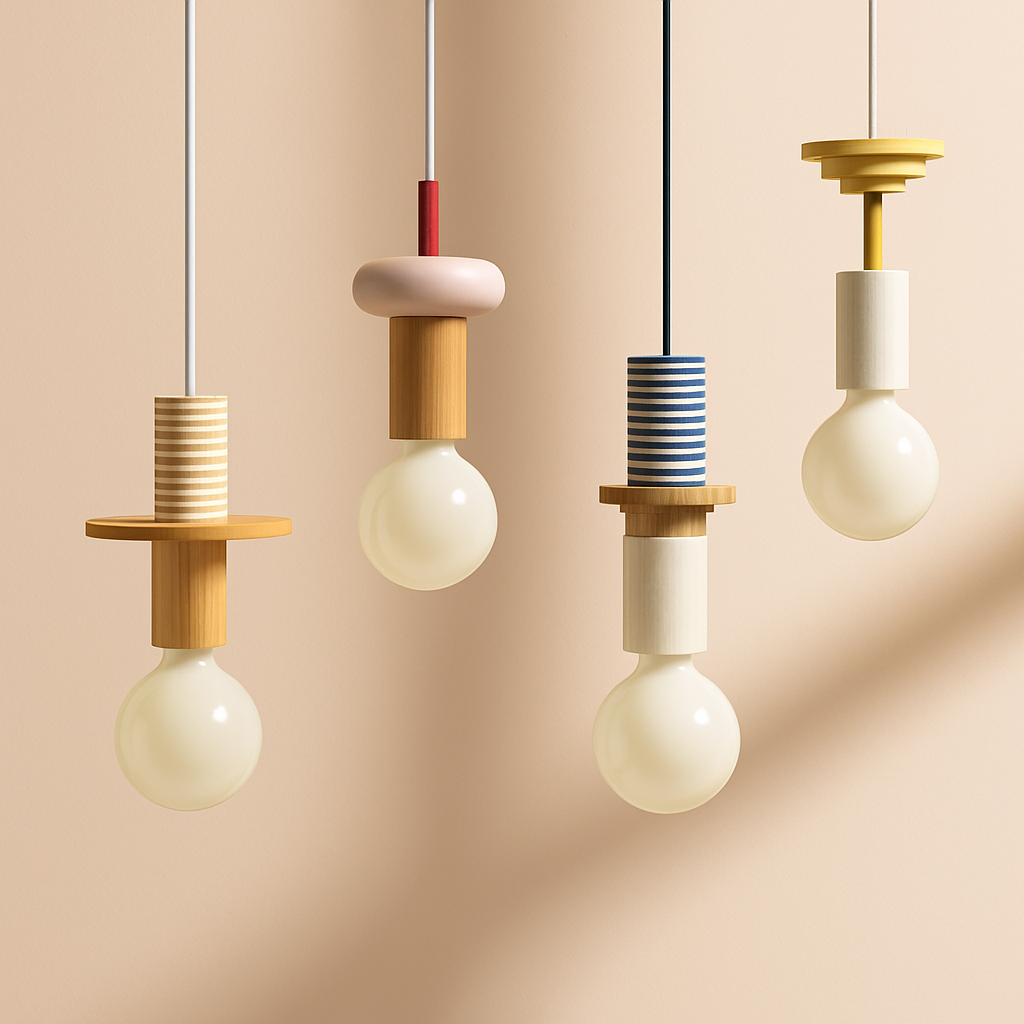 Lampe nordique bois suspension LED lumières cuisine décor à la maison lampe à main Restaurant plafond lustre Luminaire chambre Luminaire