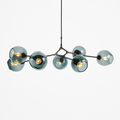 Lustre design à LED avec branches métal et bulles en verre Beans
