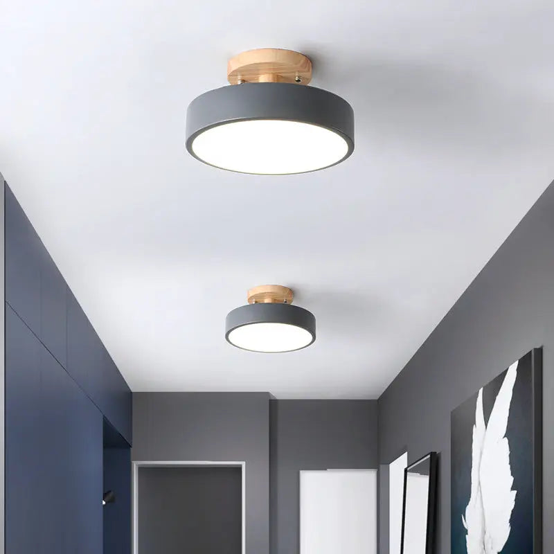 Plafonnier Moderne LED Bois & Métal - Maison Lumina
