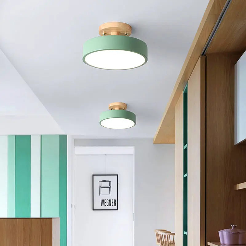 Plafonnier Moderne LED Bois & Métal - Maison Lumina