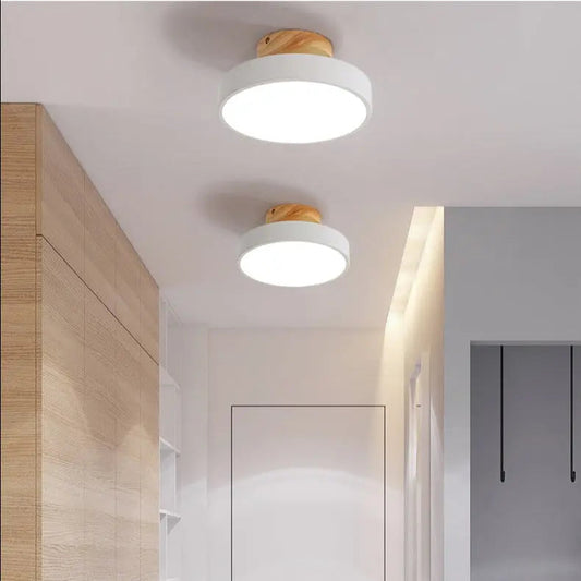 Plafonnier Moderne LED Bois & Métal - Maison Lumina