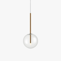 Suspension design avec boule en verre suspendue Dixie