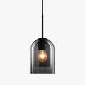 Suspension design tube arrondi double verre fumé