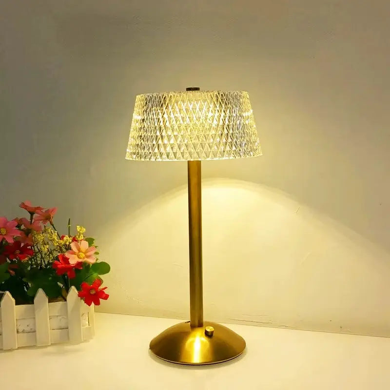 Lampe De Chevet en Cristal Diamant Rétro - Maison Lumina