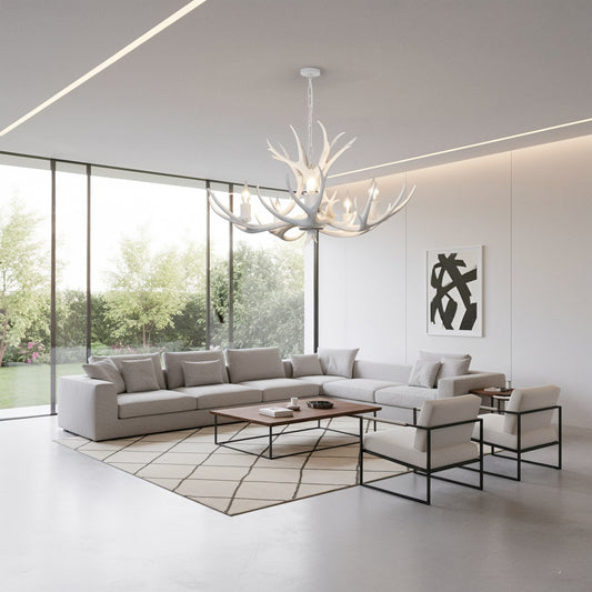 Lustre Bois de Cerf En Résine