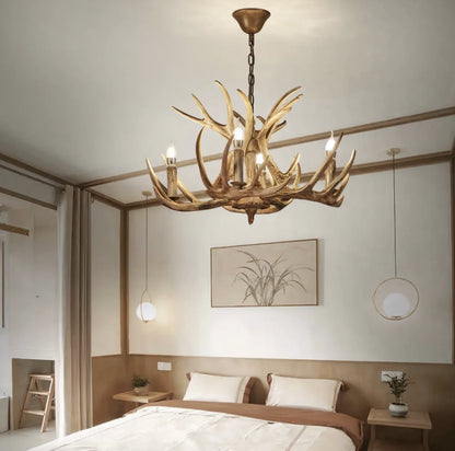 Lustre Bois de Cerf En Résine