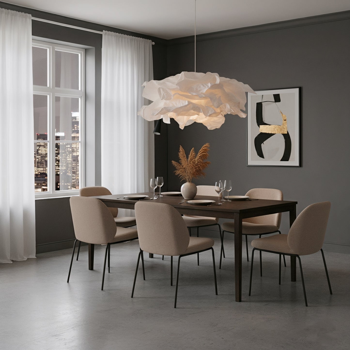 Suspension nuage blanche