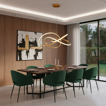 Suspension design dorée